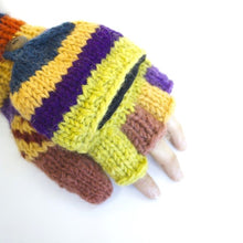 Lined Wool Fingerless Gloves - Nepal
