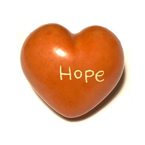 Hope Soapstone Word Heart - Kenya
