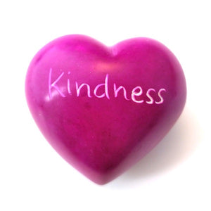 Kindness Soapstone Word Heart - Kenya
