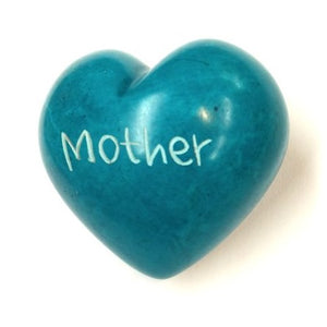Mother Soapstone Word Heart - Kenya